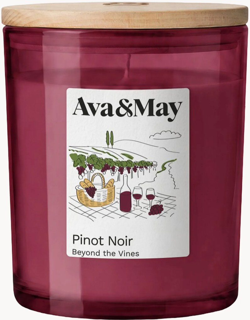 Vela perfumada Pinot Noir (framboesa, pêssego e groselha-preta)