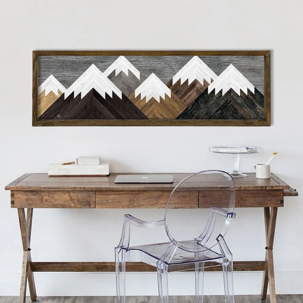 Quadro Decorativo em MDF TAH024 – Multicolor – 35 x 120 cm