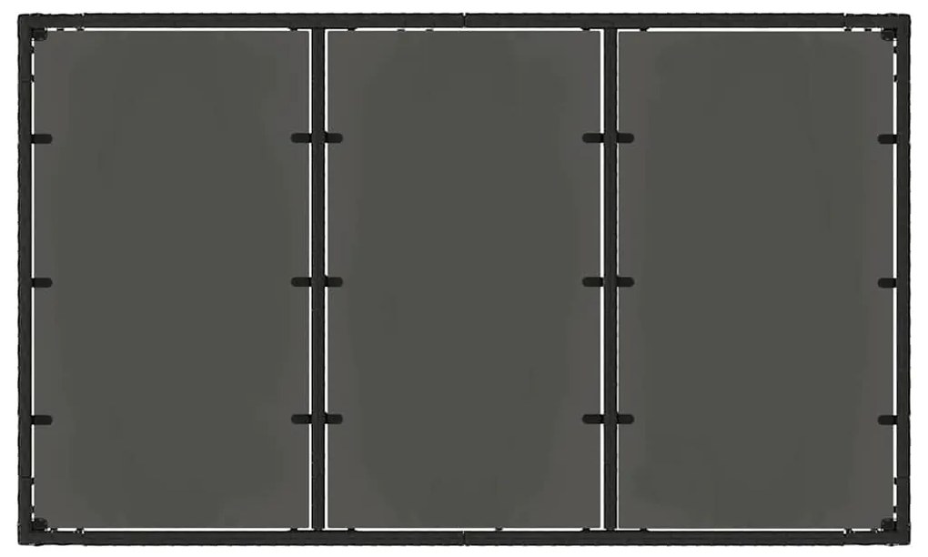 Conjunto de Jantar vidaXL de 7 Peças Preto Poliratan
