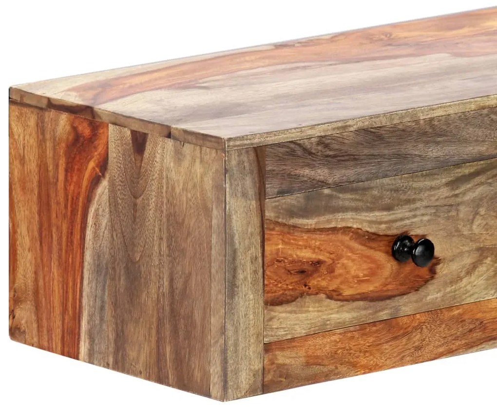 Mesa consola de parede 100x25x20 cm madeira de acácia maciça