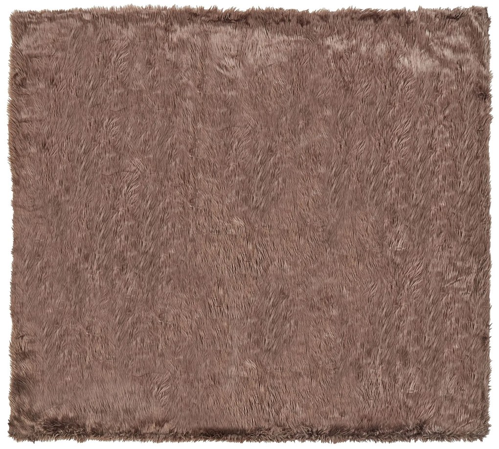 Manta em acrílico castanho escuro 200 x 220 cm DELICE Beliani