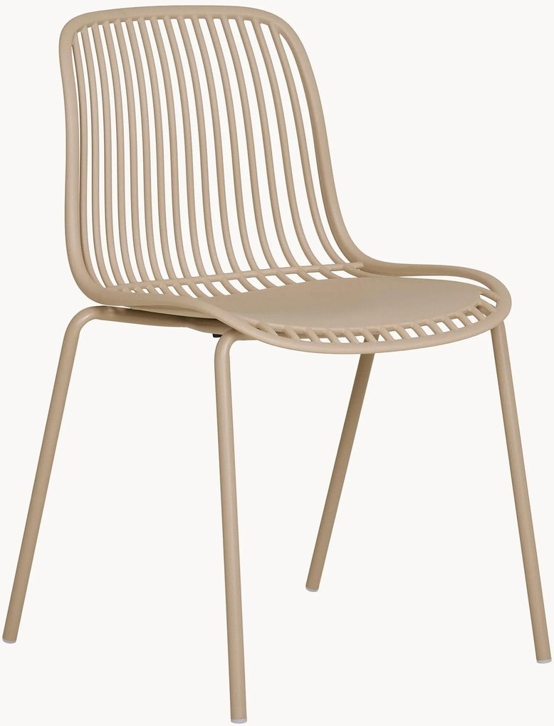 Cadeiras de jantar empilháveis para jardim Branson, conjunto de 4