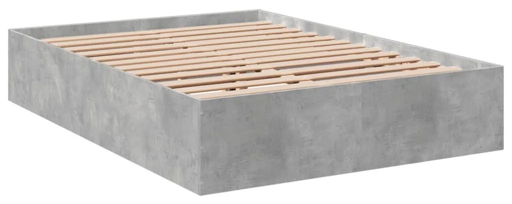 Estrutura de cama 140x200 cm derivados de madeira cinza cimento