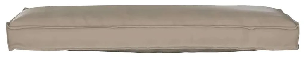 almofadas de palete para banco 2 pcs taupe 120x40x8 cm tecido oxford