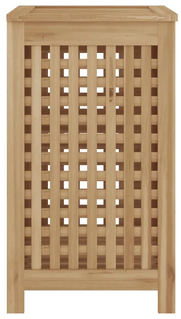 Cesto de roupa 50x35x60 cm madeira de teca maciça