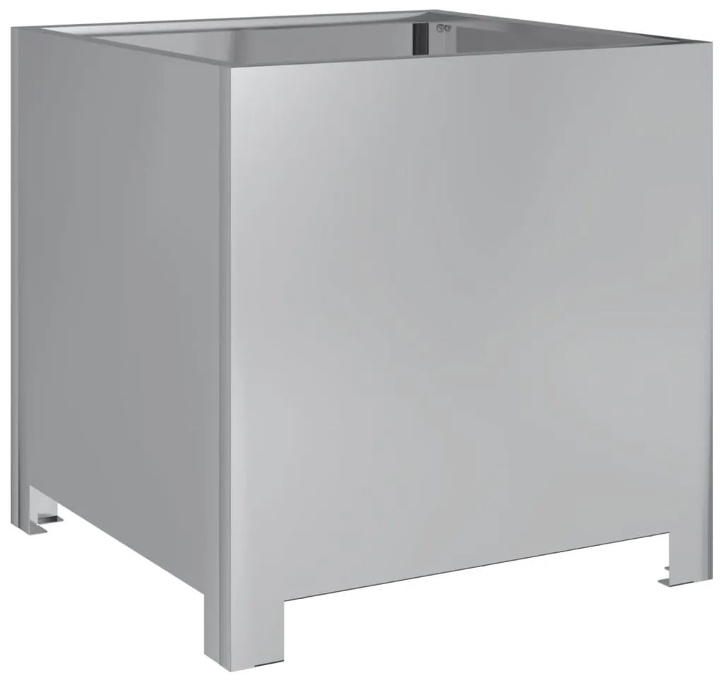 Vaso/floreira de jardim 40x40x40 cm aço galvanizado