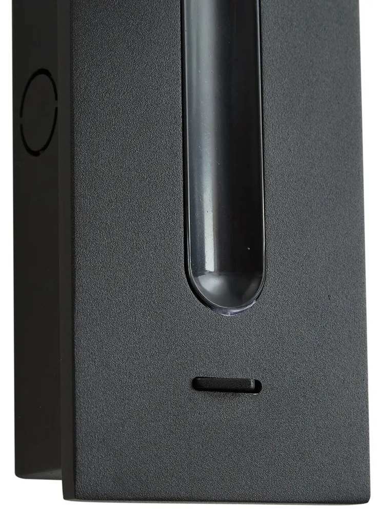 Candeeiro de parede moderno preto incluindo LED - Plaza Moderno