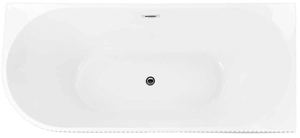 Banheira de canto à esquerda em acrílico branco 169 x 80 cm GOCTA Beliani