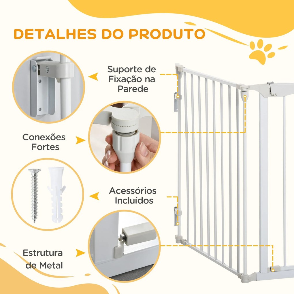 PawHut Barreira de Segurança para Animais de Estimação Barreira Dobráv