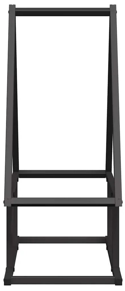 Suporte para lenha 50x25x60 cm aço laminado a frio preto