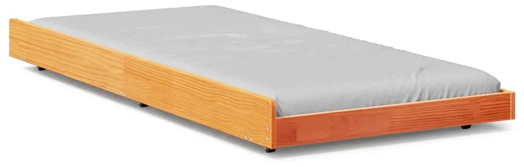 Estrutura de Cama Castanho Encerado Madeira Maciça 80 x 200 cm