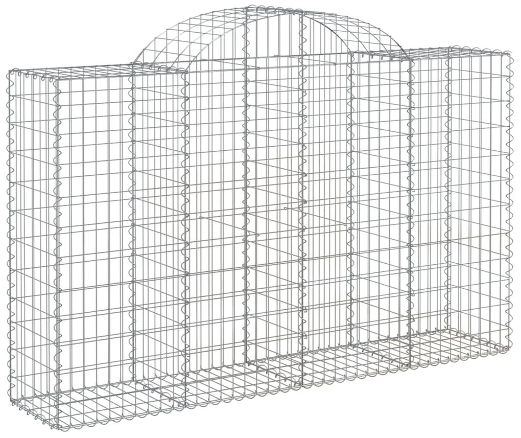 Cestos gabião arqueados 6pcs 200x50x120/140cm ferro galvanizado