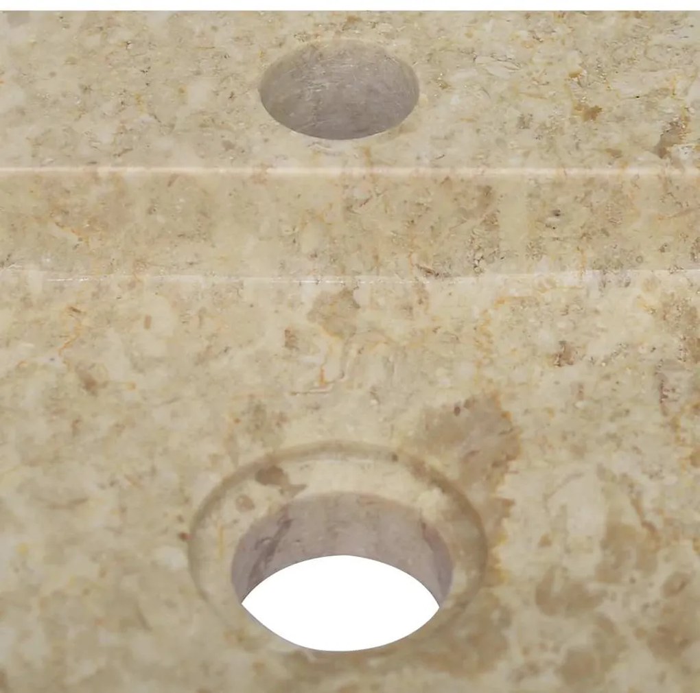 Lavatório de parede 38x24x6,5 cm mármore cor creme