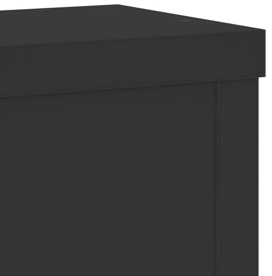Suportes p/ plantas 2 pcs 15x15x20 cm derivados madeira preto