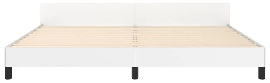 Estrutura de cama c/ cabeceira sem colchão 200x200 cm branco