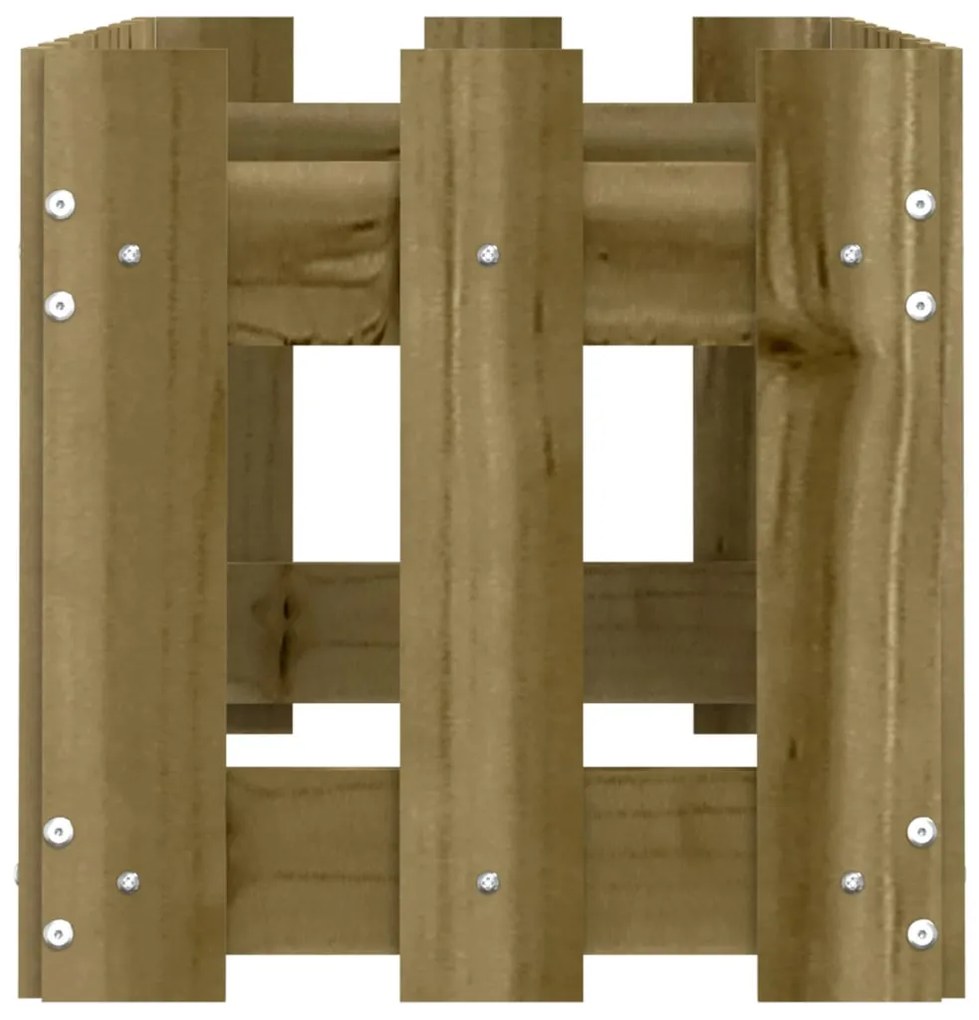 Canteiro elevado c/ design cerca 100x30x30 cm pinho impregnado