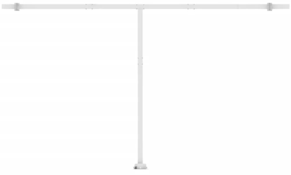 Toldo retrátil manual com LED 500x300 cm amarelo e branco