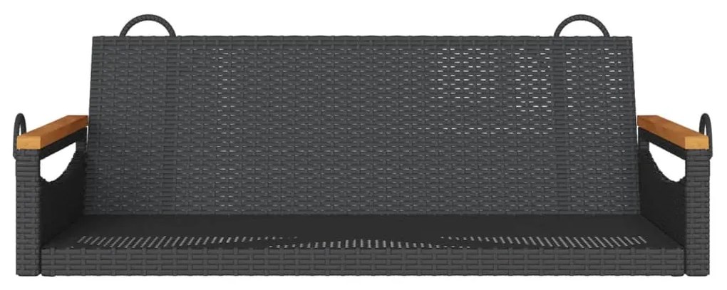 Banco baloiço 109x62x40 cm vime PE preto