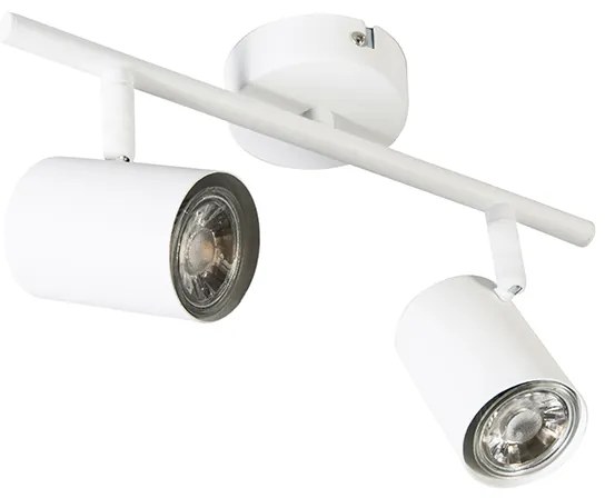 Projetores modernos brancos inclináveis 2 luzes - Jeana 2
