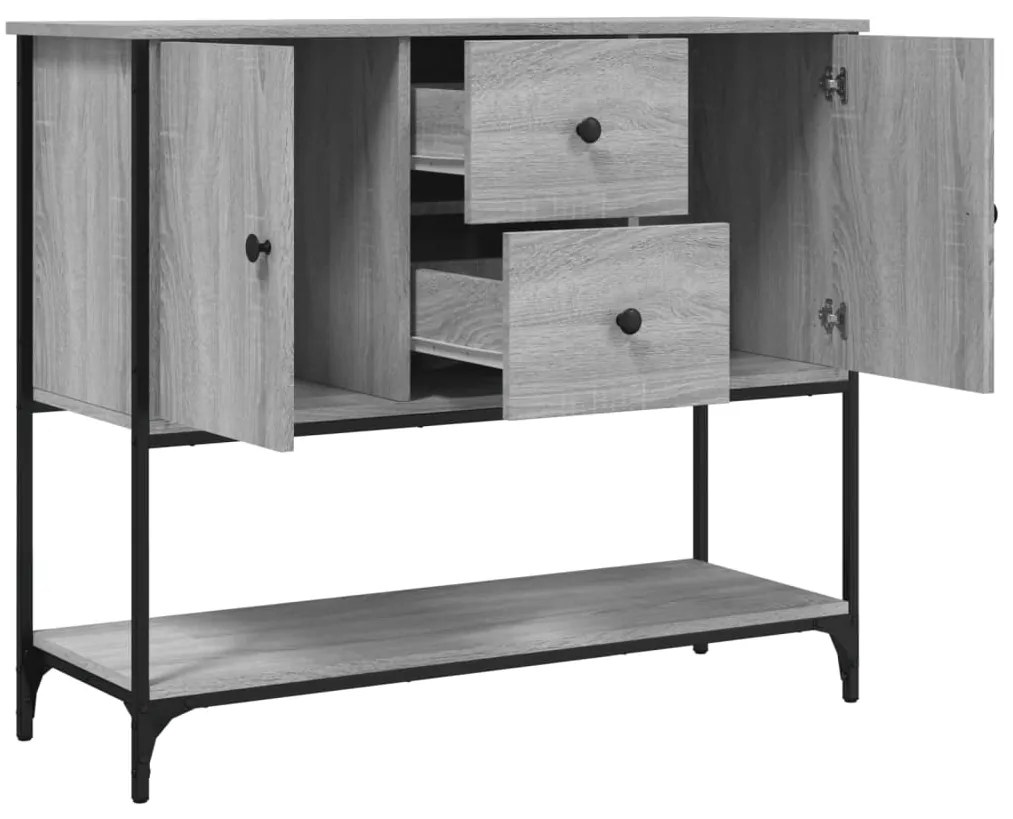 Aparador 100x36x85 cm derivados de madeira cinzento sonoma