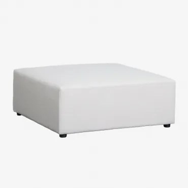 Puff 90x90 Cm Para Sofá Modular Em Tecido Kata Tecido Creme Bege - Sklum