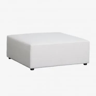 Puff 90x90 Cm Para Sofá Modular Kata Tecido Creme Bege - Sklum