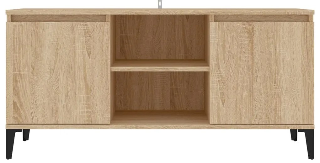 Móvel de TV com pernas em metal 103,5x35x50 cm carvalho sonoma