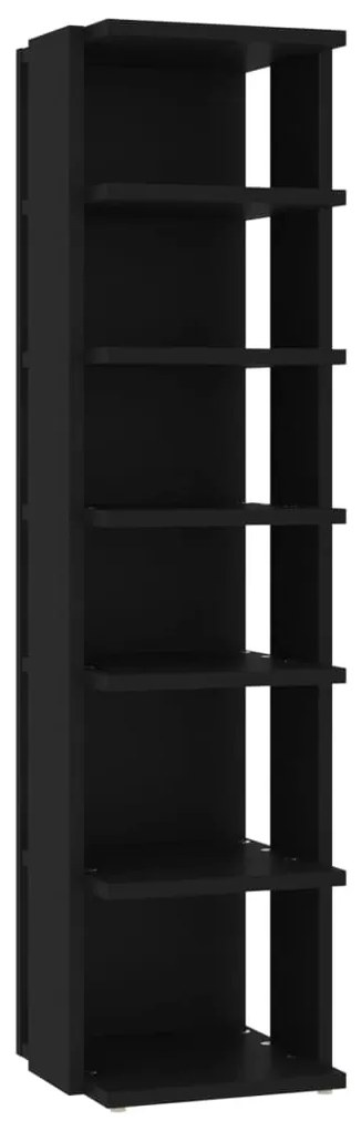 Armários para sapatos 2 pcs 27,5x27x102 cm preto