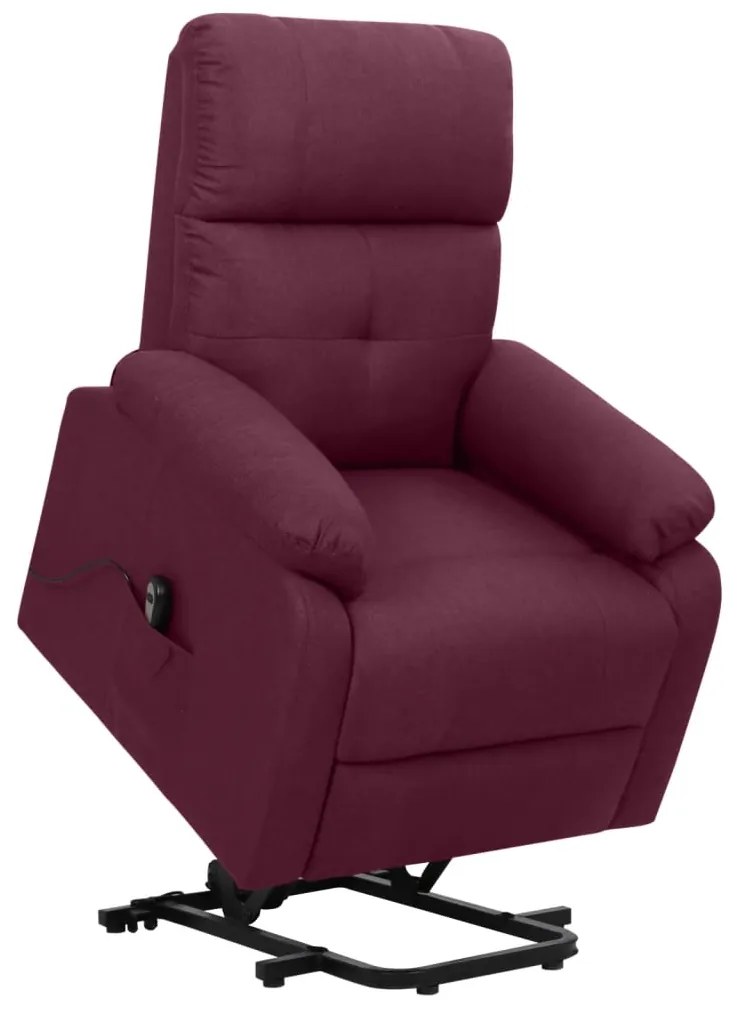 vidaXL Poltrona elevatória tecido roxo