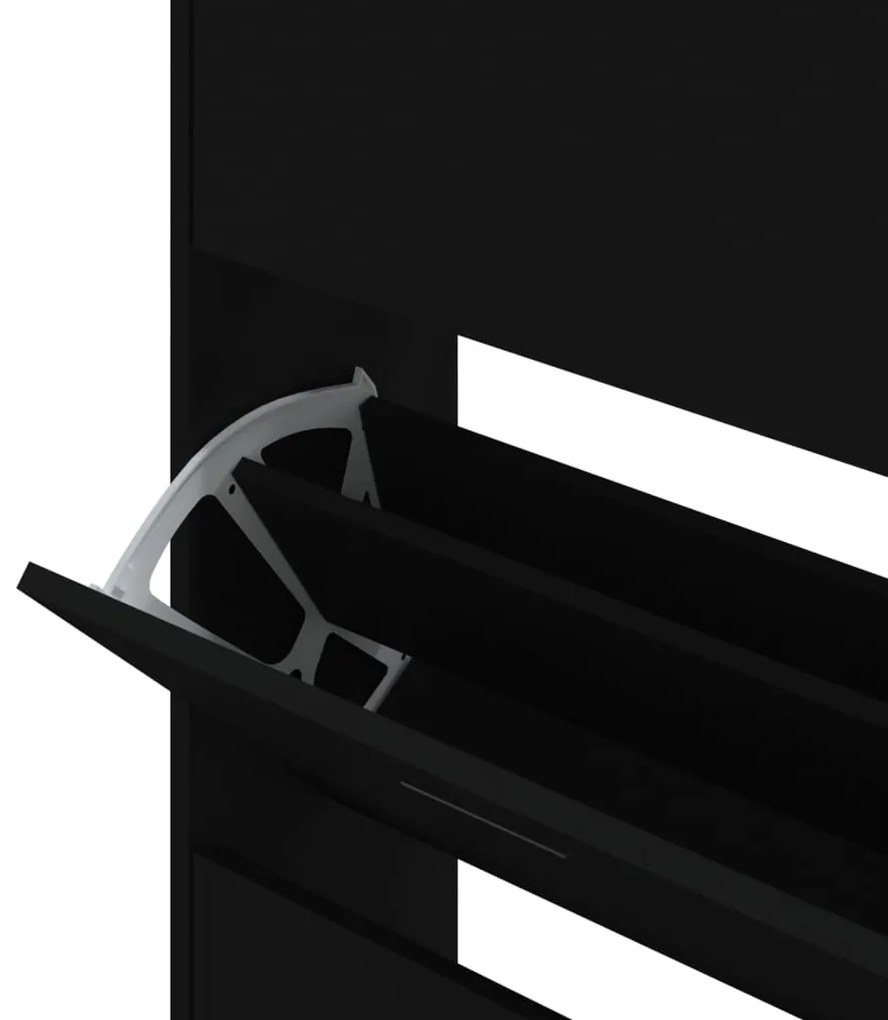 Sapateira 63x24x147 cm derivados de madeira preto