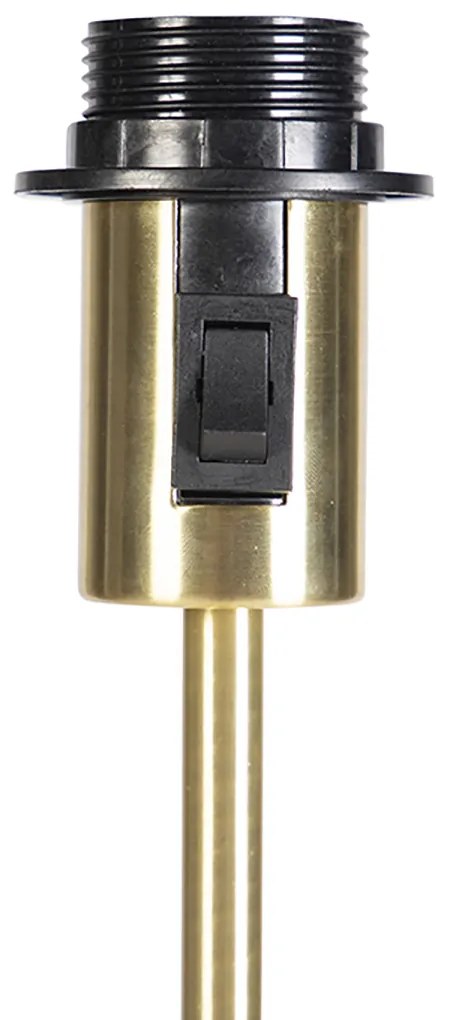 Candeeiro de pé ajustável dourado com abajur branco 50 cm - Parte Design