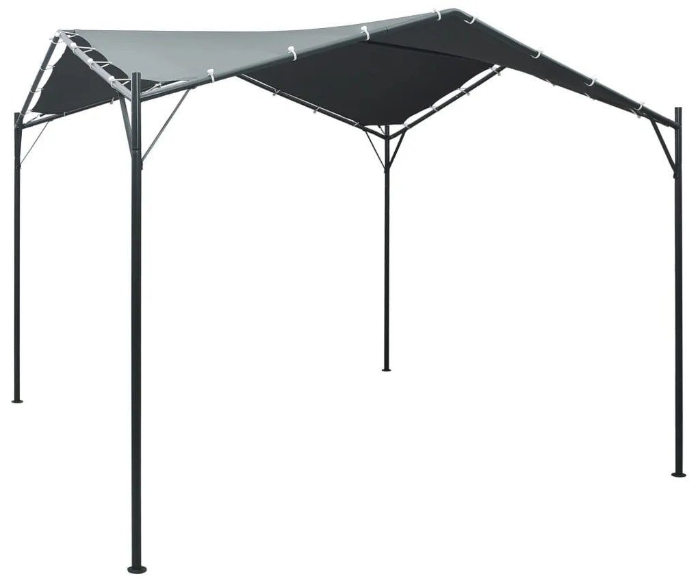 vidaXL Gazebo tenda com toldo 3x3 m aço antracite