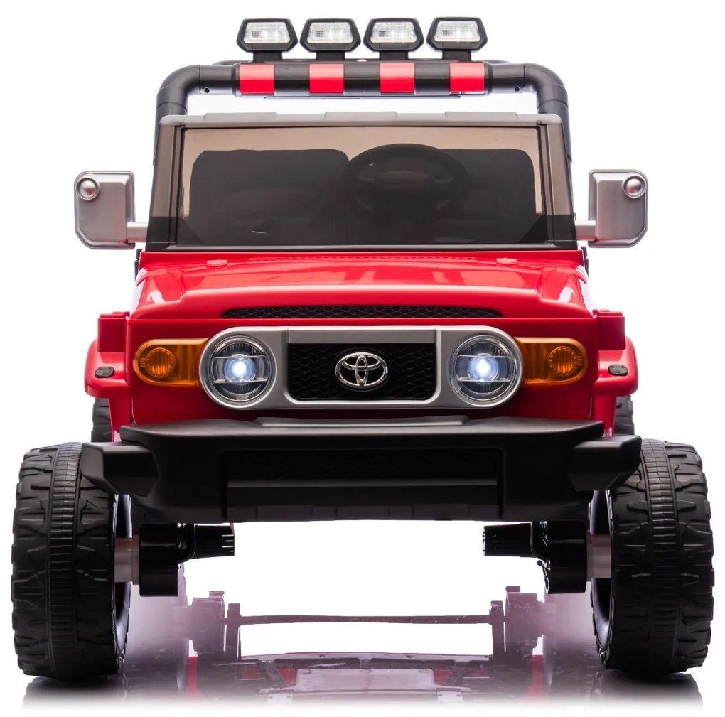 Carro elétrico para crianças Toyota FJ Cruiser XXL 24V 4x4, licença oficial (dois lugares), bateria de lítio portátil, chassis alto, suspensão traseir