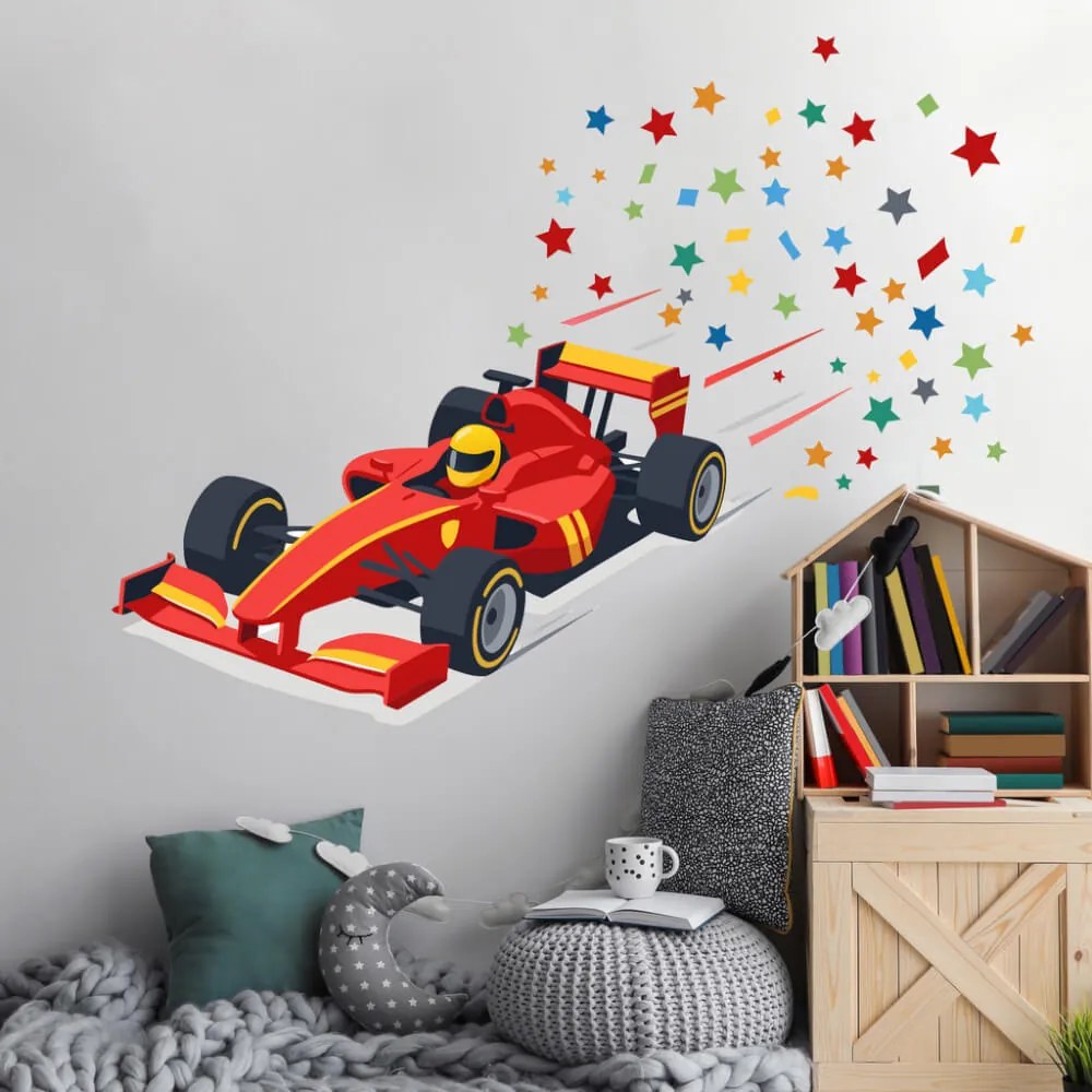 Autocolante colorido para crianças - Fórmula rápida com estrelas