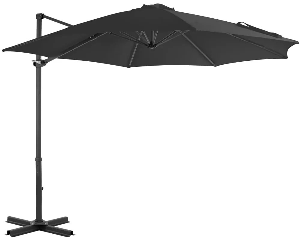 Guarda-sol de jardim com base portátil antracite
