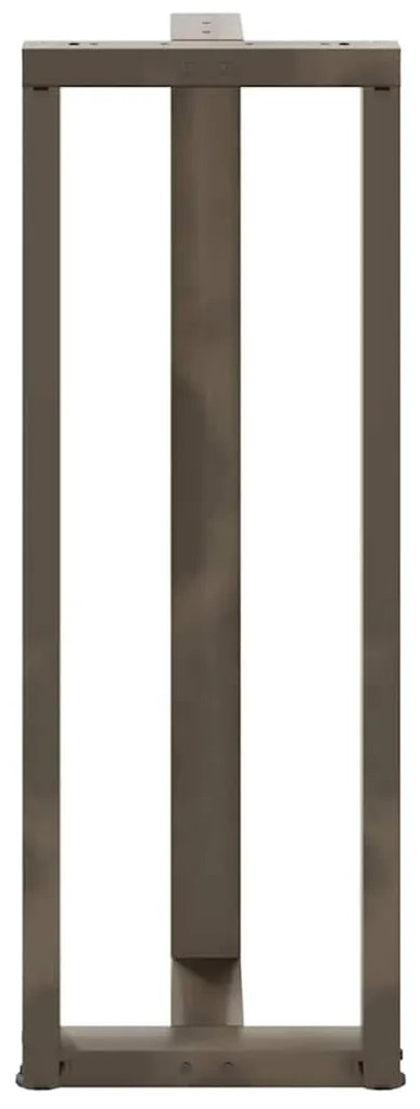 Pés de mesa de bar em forma de T, 2 peças, preto, 40x35x(110-111) cm,