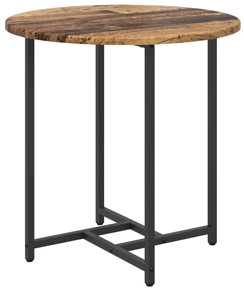 Conjunto de Mesas de Apoio 2 pcs em Madeira Velha e Metal