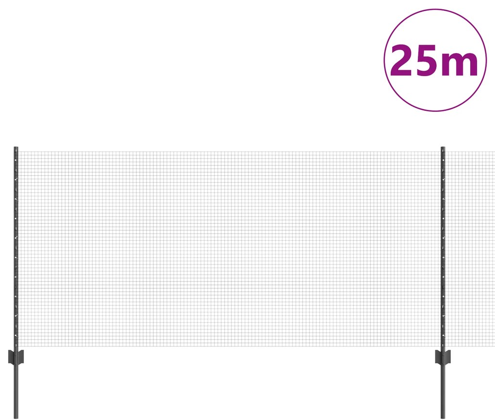 Conjunto de Cerca de Arame Galvanizado Conjunto de 2 Cinza