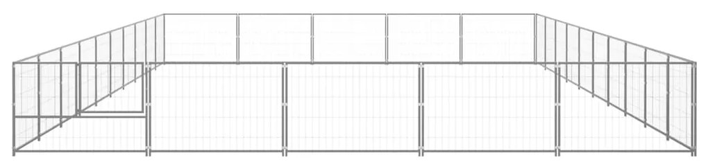Canil para cães 50 m² aço prateado