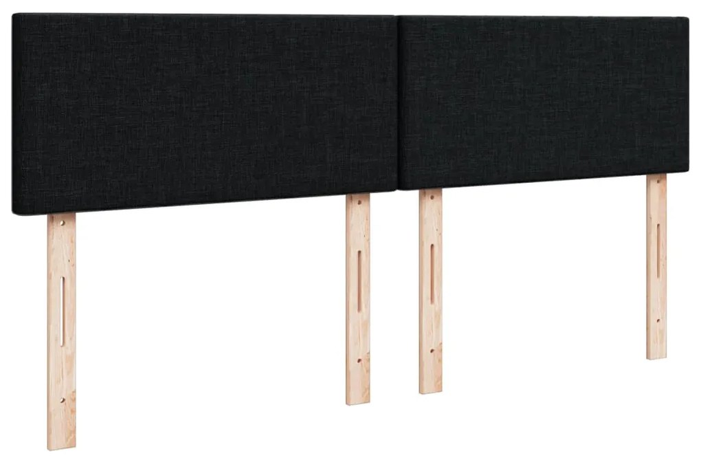 Cama com molas/colchão 160x200 cm tecido preto