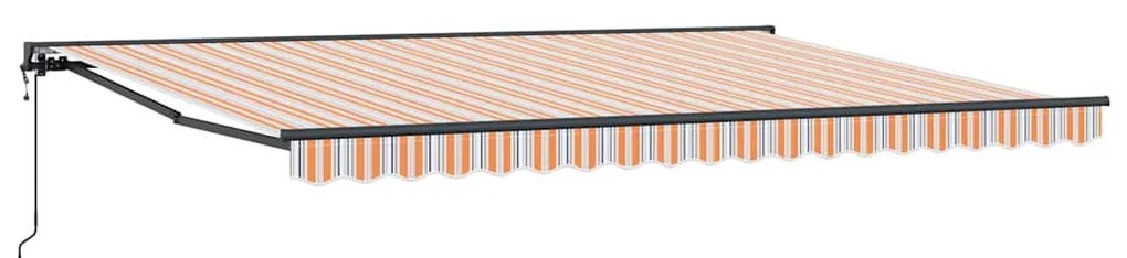 Toldo Retrátil Manual Azul Marinho 450x300 cm Alumínio e Tecido