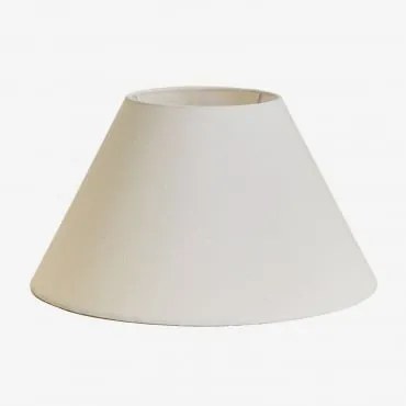 Abajur Em Linho Menorca Branco & Ø40 Cm - Sklum