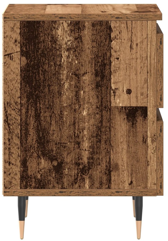 Mesas de Cabeceira 2 pcs Madeira Antiga 40x35x50 cm Madeira Engenharia