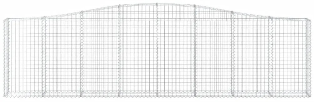 Cestos gabião arqueados 2pcs 400x30x100/120cm ferro galvanizado