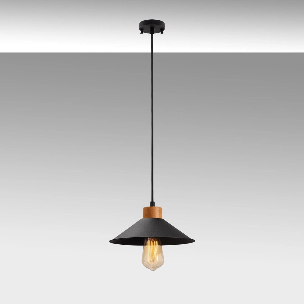 Candeeiro Suspenso GMN-00003 – Preto – 103 x 24 cm