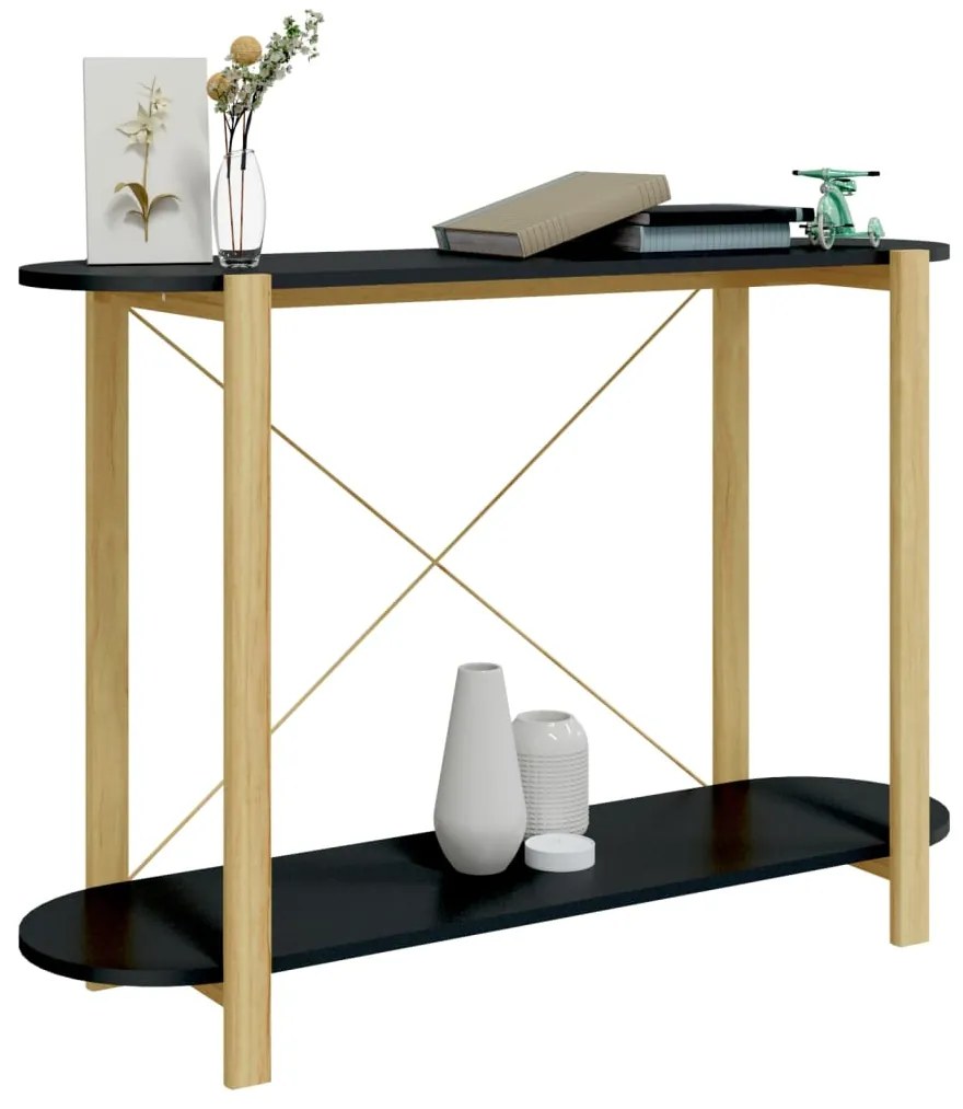Mesa consola 110x38x75 cm derivados de madeira preto