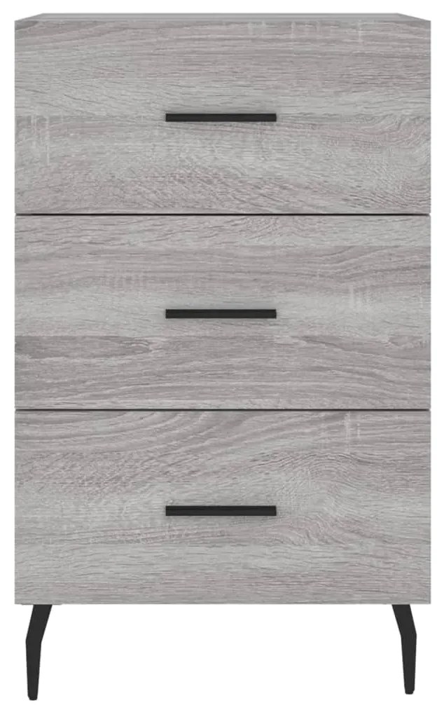 Mesa de cabeceira 40x40x66 cm derivados madeira cinzento sonoma