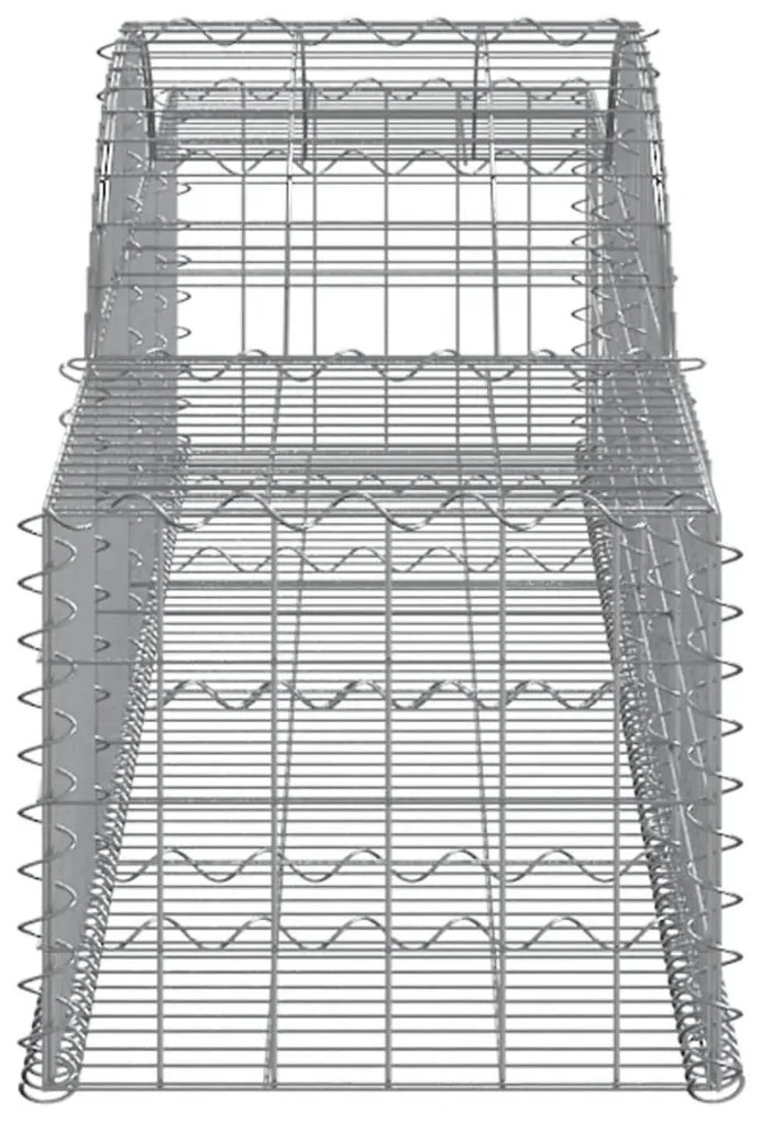 Cestos gabião arqueados 7 pcs 300x50x40/60 cm ferro galvanizado