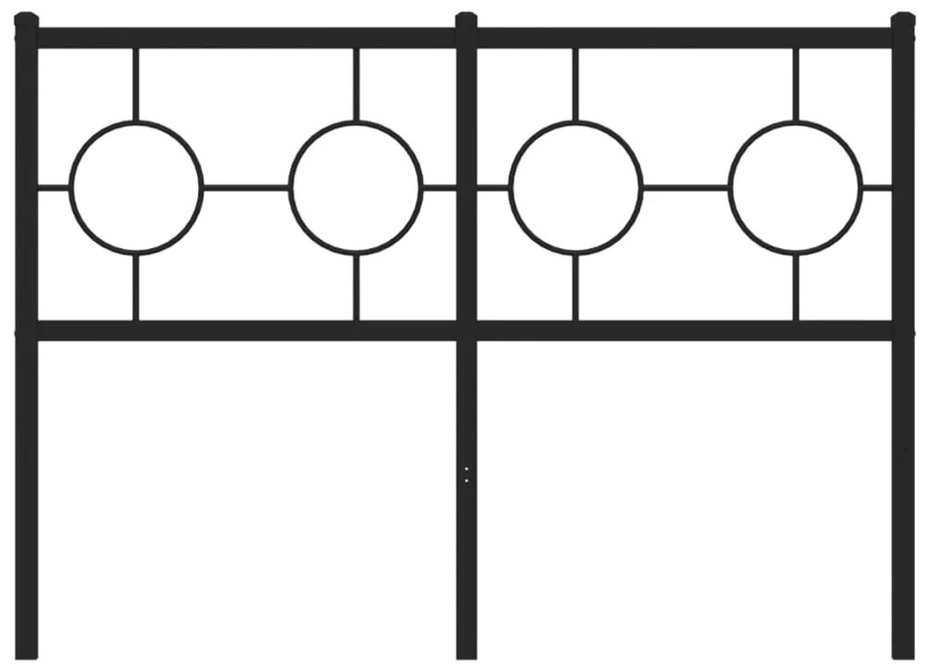 Cabeceira de cama 120 cm metal preto