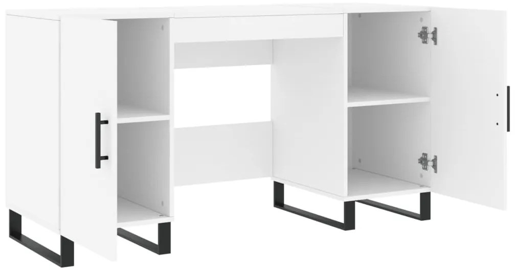 Secretária 140x50x75 cm derivados de madeira branco